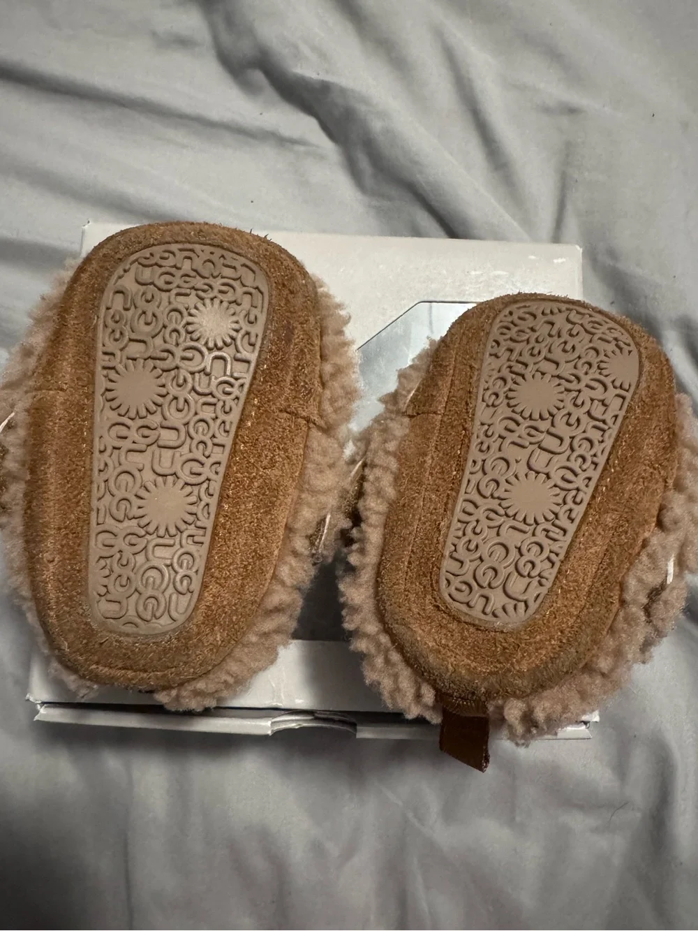 UGG Baby Sheepskin Crib Booties in Chestnut Brown